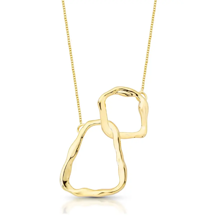 Colar Duo Orgânico Dourado