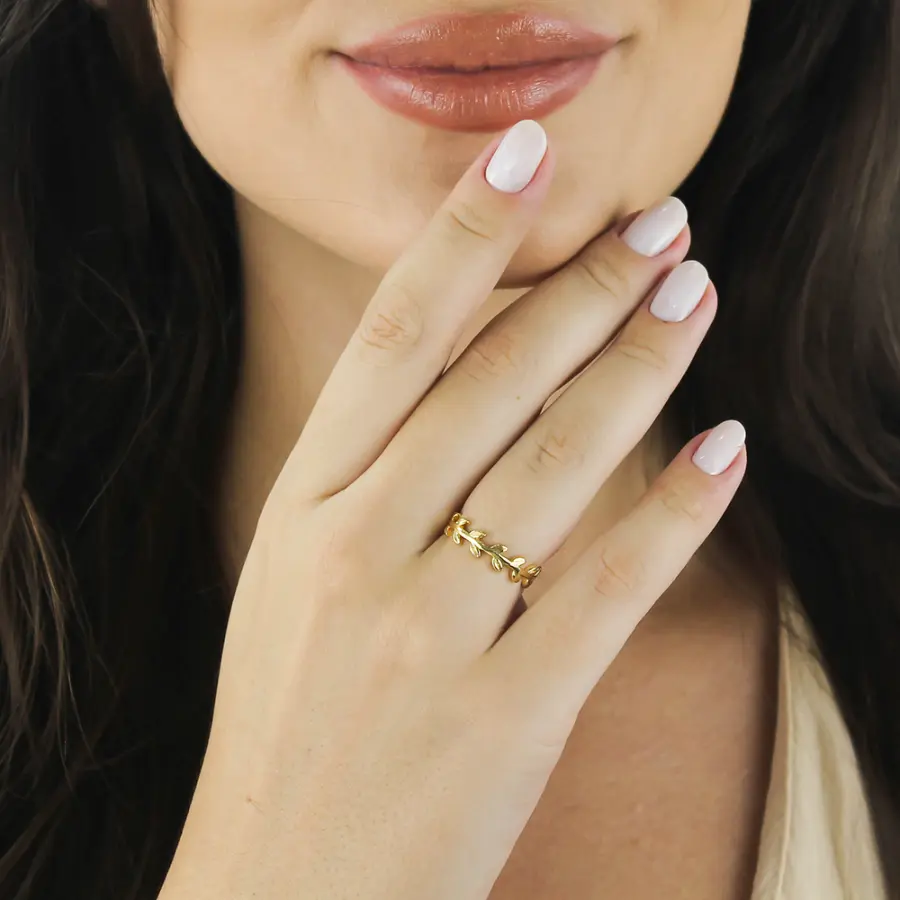 Anel Folhagem Delicado - Imagem 2